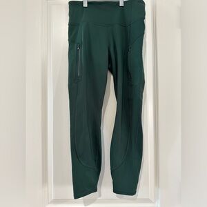 Athleta Rainier High Rise Legging - Dark Green - Small Petite